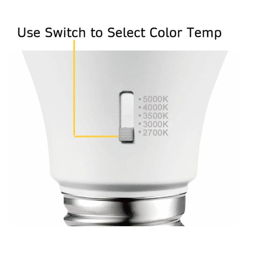 Halco - 11A19-LED-9CS-E26-D-T20 - LED A19 (E26) Select 2700K-5000K 11W 1100L (75W Eq) Dimm T20 product image