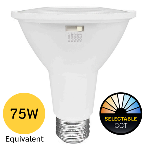 LED PAR Floods Halco - 10PAR30-FL-LED-9CS-D-T20 - LED PAR30L (40D) Select 2700K-5000K 10W 850L (75W Eq) Dimm T20 Halco Lighting Technologies