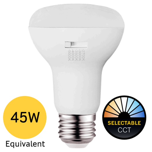 LED BR (Bulged Reflector) Floods Halco - 6BR20-FL-LED-9CS-D-T20 - LED BR20 (110D) Select 2700K-5000K 6W 525L (45W Eq) Dimm T20 Halco Lighting Technologies