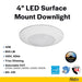Halco - SMD-4-CS-120V - Surface Downlight 4in 10W 850L CCT Select 120V Triac Dim product image