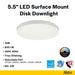 Halco - DSK-5.5-CS-120V - Surface Disk 5.5in 10W 820L CCT Select 120V Triac Dim product image