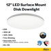 Halco - DSK-12-CS-120V - Surface Disk 12in 22W 1650L CCT Select 120V Triac Dim product image
