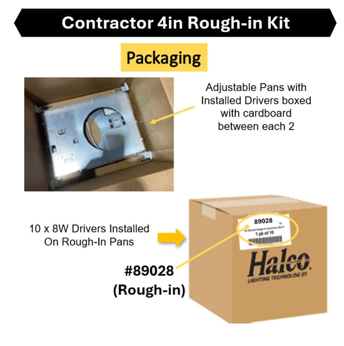 Halco - SDL-KIT-4IN-PAN-DRIVER - 4in Slim Downlight Rough-in Kit with Adj Pan & Driver product image