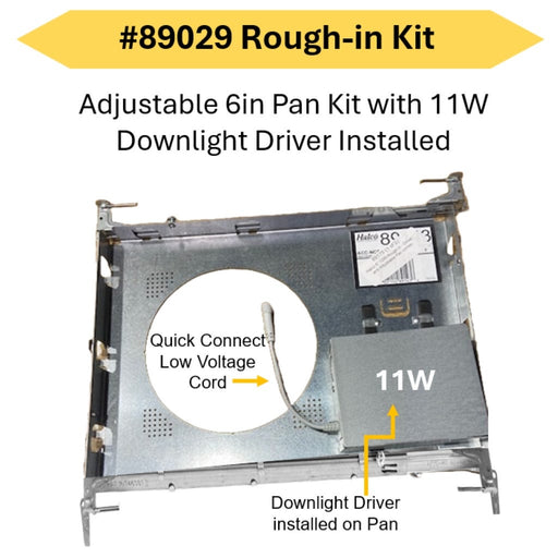 Halco - SDL-KIT-6IN-PAN-DRIVER - 6in Slim Downlight Rough-in Kit with Adj Pan & Driver 11W product image