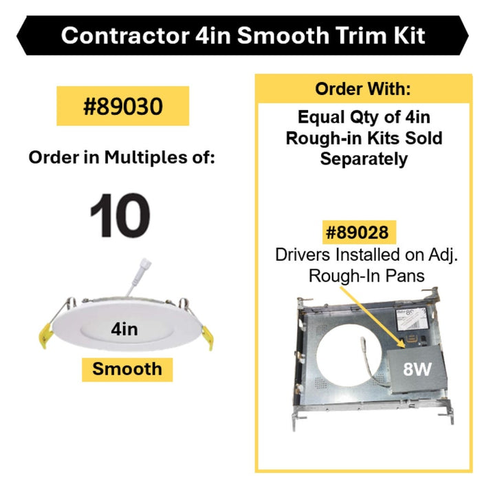 Halco - SDL-KIT-4IN-CS-ST-HEAD - 4in Slim Downlight Smooth Trim Kit - 5CCT Head Only product image
