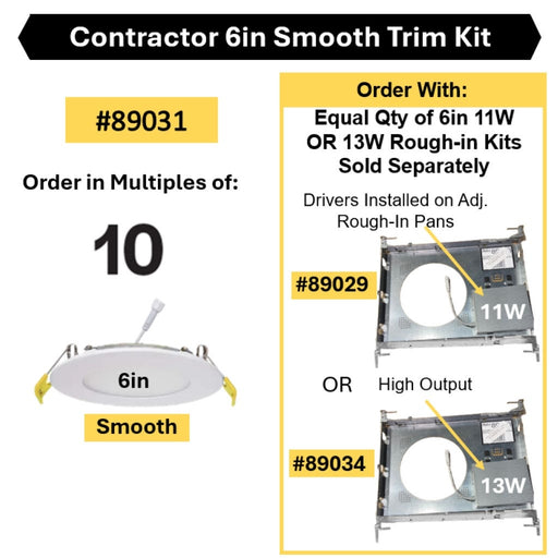 Halco - SDL-KIT-6IN-CS-ST-HEAD - 6in Slim Downlight Smooth Trim Kit - 5CCT Head Only product image