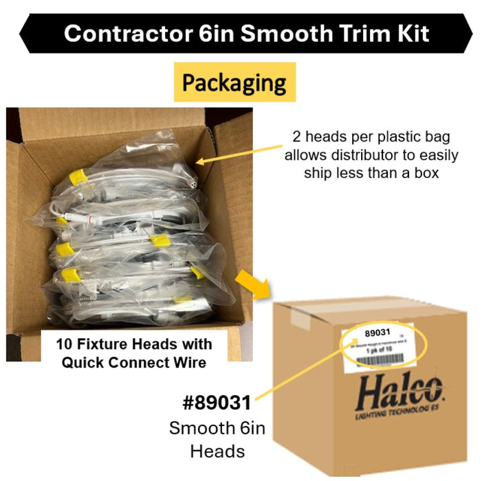 Halco - SDL-KIT-6IN-CS-ST-HEAD - 6in Slim Downlight Smooth Trim Kit - 5CCT Head Only product image