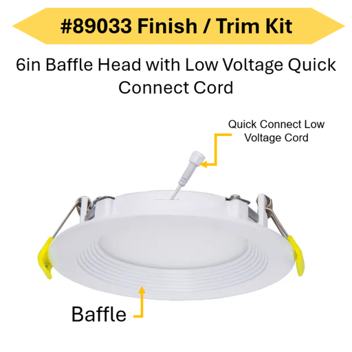 Halco - SDL-KIT-6IN-CS-BT-HEAD - 6in Slim Downlight Baffle Trim Kit - 5CCT Head Only product image