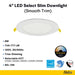 Halco - FSDLS4FR10/CCT/LED - LED Slim Downlight 4in 8W 2700K-5000K CCT Select Dimm JA-8 product image
