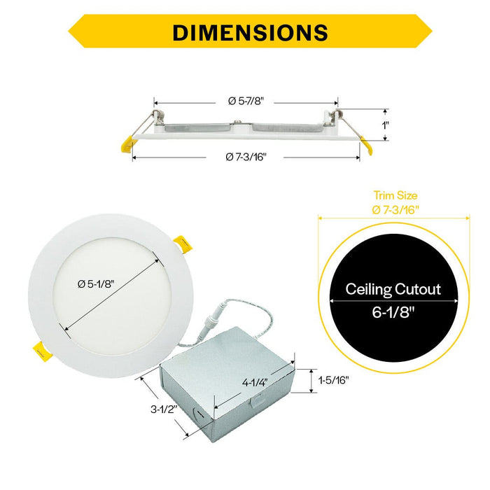 Halco - FSDLS6FR12/CCT/LED - LED Slim Downlight 6in 11W 2700K-5000K CCT Select Dimm JA-8 product image