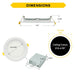 Halco - DFDLS8-18-CS-BT - LED Direct Fit Slim Downlight 8in 18W CCT Select Baffle Trim product image