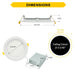 Halco - DFDLS3-8-CS-BT - LED Direct Fit Slim Downlight 3in 6W CCT Select Baffle Trim product image