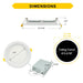 Halco - DFDLS5-12-CS-BT - LED Direct Fit Slim Downlight 5in 12W CCT Select Baffle Trim product image