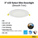 Halco - FSDLS3FR8/CCT/LED - LED Slim Downlight 3in 6W 2700K-5000K CCT Select Dimm JA-8 product image