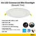 Halco - CSDL-4-LS-CS-ST-DDV - Commercial Slim Downlight 4in 13W Lumen-Color Select 660-1075lm Smooth Dimm product image