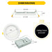 Halco - CSDL-6-LS-CS-BT-DDV - Commercial Slim Downlight 6in 15W Lumen-Color Select 820-1230lm Baffle Dimm product image