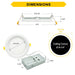 Halco - CSDL-8-LS-CS-BT-DDV - Commercial Slim Downlight 8in 18W Lumen-Color Select 1100-1500lm Baffle Dimm product image