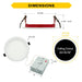 Halco - FRSDL-4-CS-BT-120V - Fire Rated 4in Slim Downlight Color Select 11W 900L Baffle Dimm product image