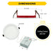 Halco - FRSDL-6-CS-BT-120V - Fire Rated 6in Slim Downlight Color Select 15W 1250L Baffle Dimm product image