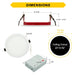 Halco - FRSDL-8-CS-ST-120V - Fire Rated 8in Slim Downlight Color Select 19W 1600L Smooth Dimm product image