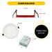 Halco - FRSDL-8-CS-BT-120V - Fire Rated 8in Slim Downlight Color Select 19W 1600L Baffle Dimm product image