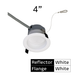 Halco - CDL-4-LS-CS-WH-DDV - Comm Retrofit Downlight 4" Lum & CCT Select Triac/0-10V WH product image