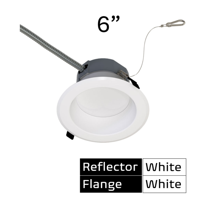 Halco - CDL-6-LS-CS-WH-DDV - Comm Retrofit Downlight 6" Lum & CCT Select Triac/0-10V WH product image