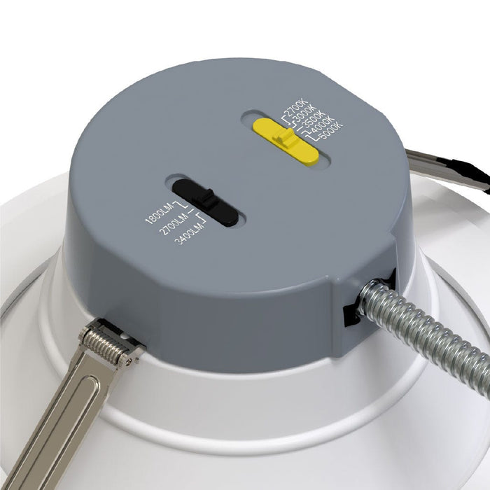 Halco - CDL-8-LS-CS-WH-DDV - Comm Retrofit Downlight 8" Lum & CCT Select Triac/0-10V WH product image