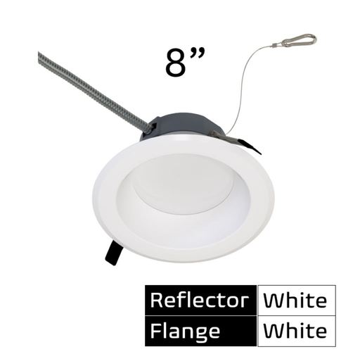 Halco - CDL-8-LS-CS-WH-DDV - Comm Retrofit Downlight 8" Lum & CCT Select Triac/0-10V WH product image
