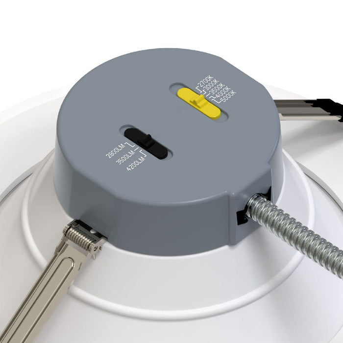 Halco - CDL-10-LS-CS-WH-DDV - Comm Retrofit Downlight 10" Lum & CCT Select Triac/0-10V WH product image