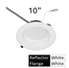 Halco - CDL-10-LS-CS-WH-DDV - Comm Retrofit Downlight 10" Lum & CCT Select Triac/0-10V WH product image
