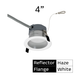 Halco - CDL-4-LS-CS-HZWH-DDV - Comm Retrofit Downlight 4" Lum & CCT Select Triac/0-10V Haze product image