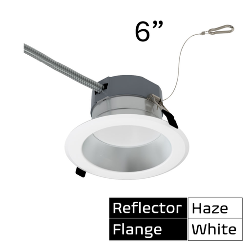 Halco - CDL-6-LS-CS-HZWH-DDV - Comm Retrofit Downlight 6" Lum & CCT Select Triac/0-10V Haze product image