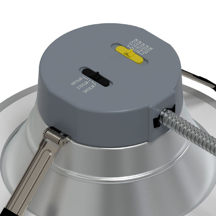 Halco - CDL-8-LS-CS-HZWH-DDV - Comm Retrofit Downlight 8" Lum & CCT Select Triac/0-10V Haze product image
