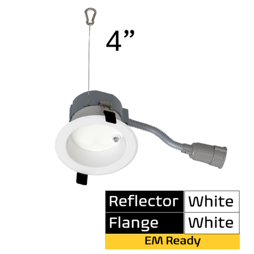 Halco - CDLEM-4-LS-CS-WH-DDV - Comm Retrofit DL EM Ready 4" Lum & CCT Select Triac/0-10V WH product image