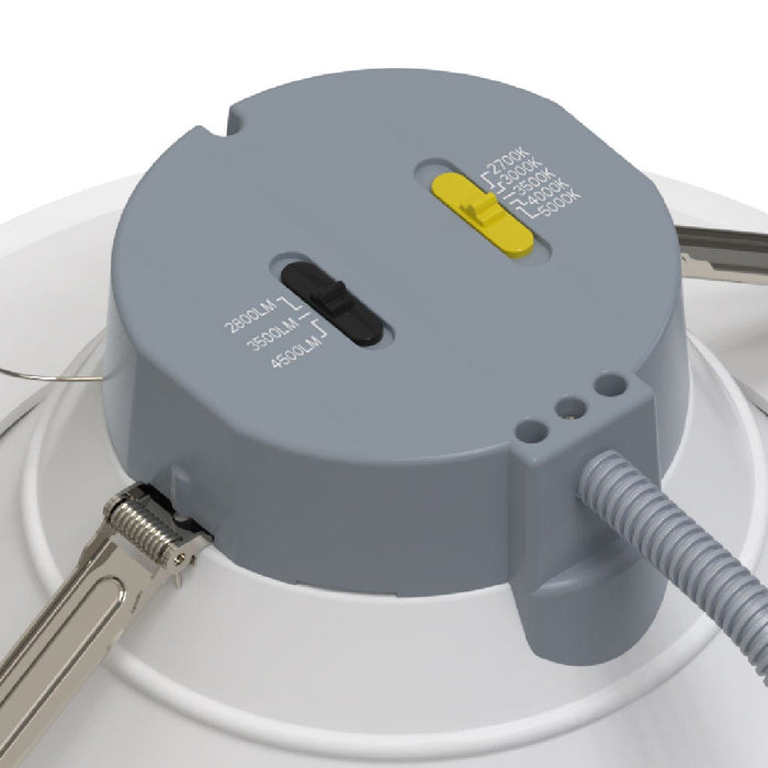 Halco - CDLEM-10-LS-CS-WH-DDV - Comm Retrofit DL EM Ready 10" Lum & CCT Select Triac/0-10V WH product image
