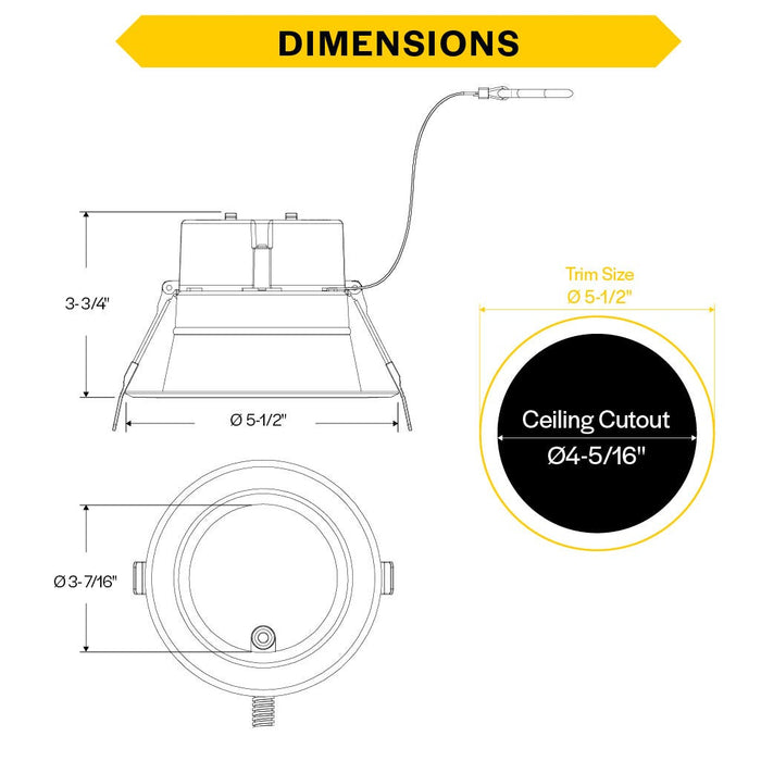 Halco - CDLEM-4-LS-CS-HZWH-DDV - Comm Retrofit DL EM Ready 4" Lum & CCT Select Triac/0-10V HZ product image