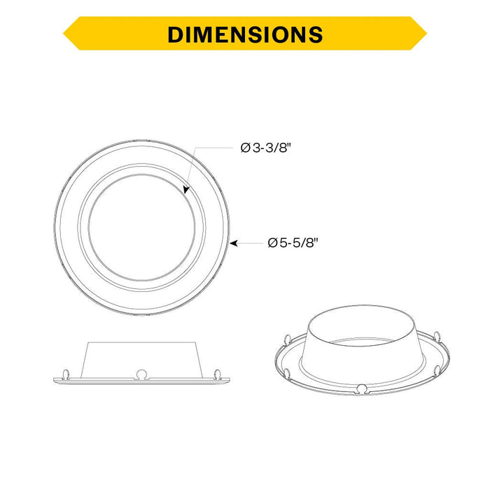 Halco - CDL-4-REFL-HZT - 4in Haze Reflector & Flange for CDL-CDLEM Downlights product image