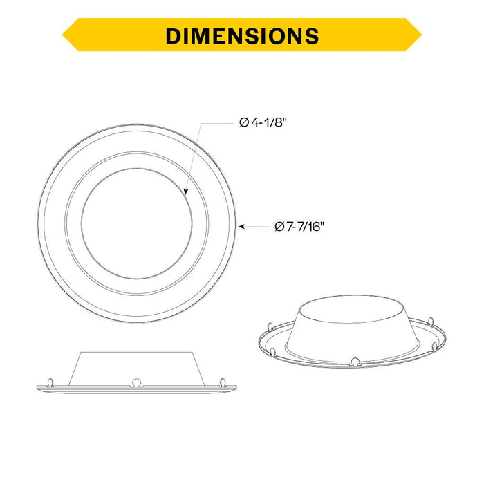 Halco - CDL-6-REFL-HZT - 6in Haze Reflector & Flange for CDL-CDLEM Downlights product image