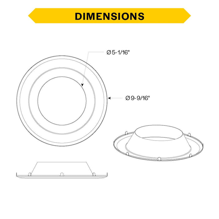 Halco - CDL-8-REFL-HZT - 8in Haze Reflector & Flange for CDL-CDLEM Downlights product image