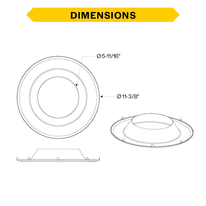 Halco - CDL-10-REFL-HZT - 10in Haze Reflector & Flange for CDL-CDLEM Downlights product image