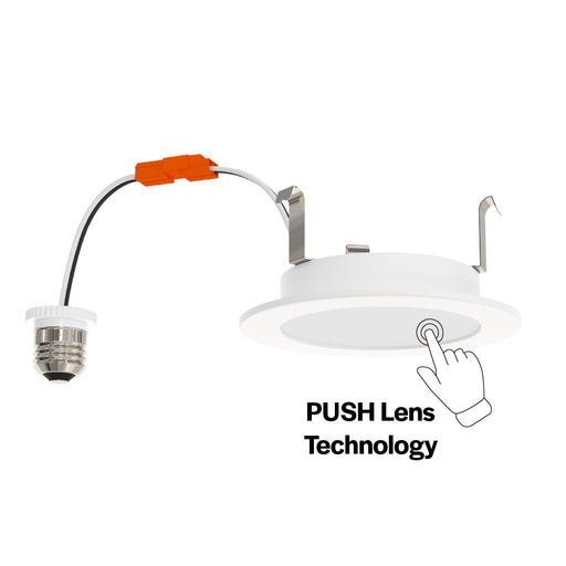 Halco - PUSH-RSD-4-CS-ST-120V - Retrofit DL 4" Smooth 8W 700L Push Lens CCT Select Triac Dim product image