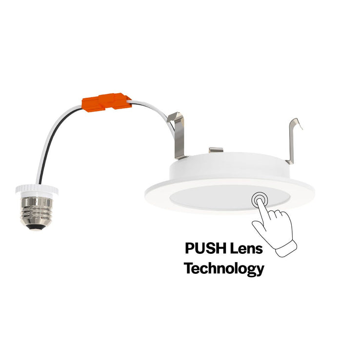 Halco - PUSH-RSD-4-CS-ST-120V - Retrofit DL 4" Smooth 8W 700L Push Lens CCT Select Triac Dim product image