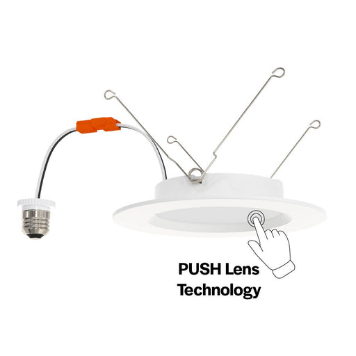 Halco - PUSH-RSD-6-CS-BT-120V - Retrofit DL 6" Baffle 10W 900L Push Lens CCT Select Triac Dim product image