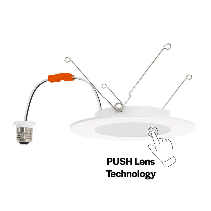Halco - PUSH-RSD-6-CS-ST-120V - Retrofit DL 6" Smooth 10W 900L Push Lens CCT Select Triac Dim product image