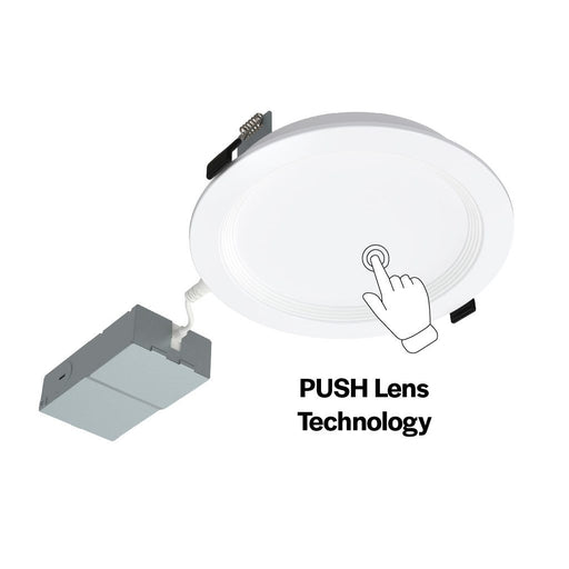 Halco - PUSH-SDL-6-CS-BT-120V - Slim DL 6" Baffle 13W 1100L Push Lens CCT Select Triac Dim product image