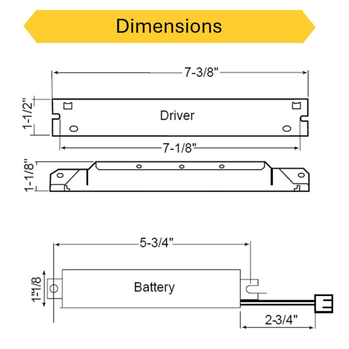 Halco - BBU-D7-20WCP - Battery Backup 20W 90-min Backup & Enclosure for Linear Highbays product image
