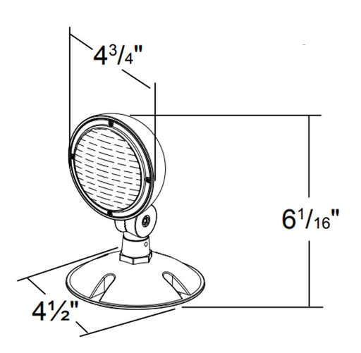 Halco - EV2-RH-1-OUT-RD - Evade Single Remote Outdoor Head Gen2 - Round Head Wet Loc. product image
