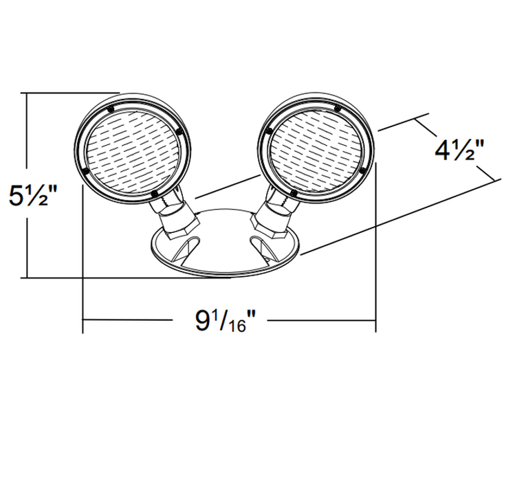 Halco - EV2-RH-2-OUT-RD - Evade Double Remote Outdoor Head Gen2 - Round Head Wet Loc. product image