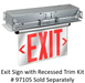Halco - EMG-EDG-AL-RG - Emergence Aluminum Edgelit Exit Red/Green Single/Double Face product image